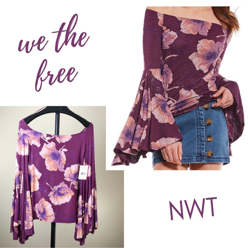 WE THE FREE - FREE PEOPLE - Off the Shoulder - Bell Sleeves - Women - Size Small